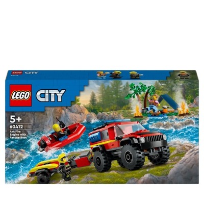 LEGO 60412 CITY Terénne hasičské auto s loďou