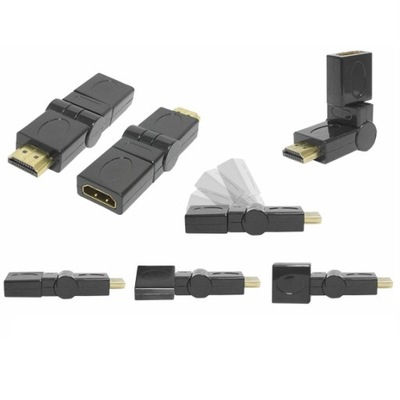 PRZEJŚCIÓWKA PRZEJŚCIE WTYK HDMI - GNIAZDO HDMI OBROTOWE 360° LXHD57