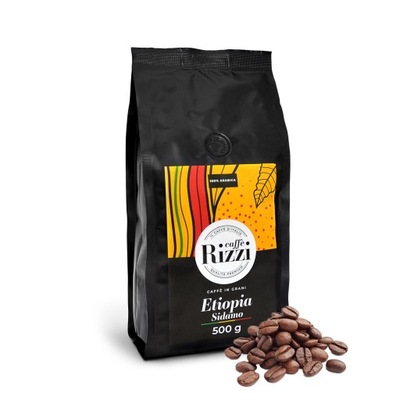 Kawa ziarnista w ziarnach ARABIKA caffe Rizzi Etiopia Sidamo 0,5kg