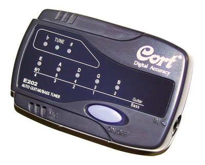 Cort E202 - Tuner cyfrowy z mikrofonem Gitara Bas