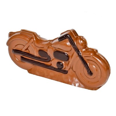 Motocykl, motor z czekolady - figurka z czekolady