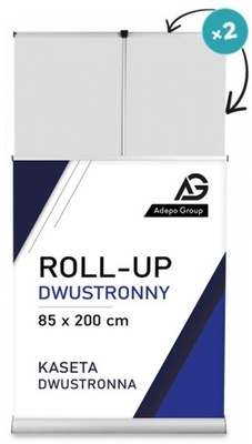 Roll-up Dwustronny z wydrukiem 85x200 cm