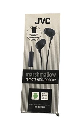 Słuchawki douszne dokonałowe JVC czarne z mikrofonem jack 3,5mm