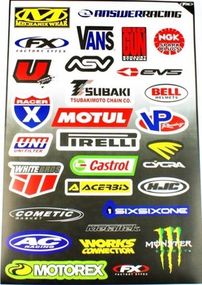 NAKLEJKI MEGA ZESTAW SHOEI NGK MONSTER MOTUL HJC