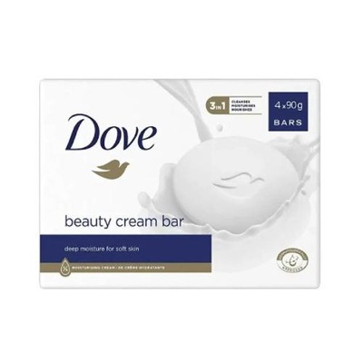 Dove Beauty Cream Bar Kremowa kostka myjąca, 4x90g