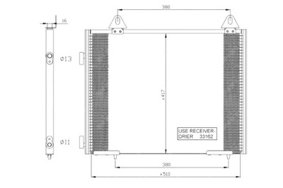 NRF KONDENSATORIUS KONDICIONAVIMO LAND ROVER FREELANDER I 1.8 2.0D 2.5 