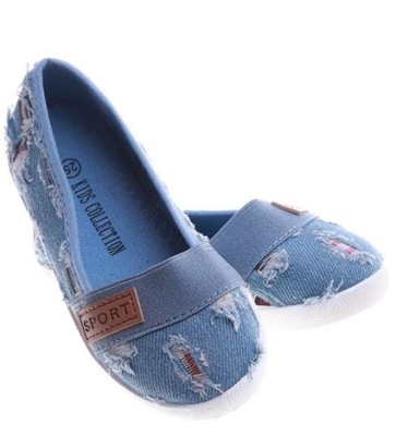 WSUWANE niebieskie TENISÓWKI SLIP ON 14029 25