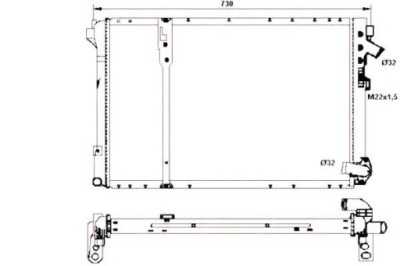 Nrf радиатор воды renault espace 3 2.2 12v td фото №1