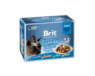 Brit POUCH GRAVY FILLET FAMILY PLATE 1020g(12x85)