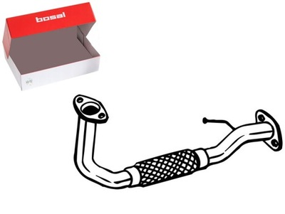 Труба вихлопна перед hyundai tucson kia sportage ii 2.0d 08.04- bosal фото №1