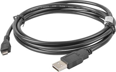 Kabel USB USBA microUSB 1.8 m Czarny
