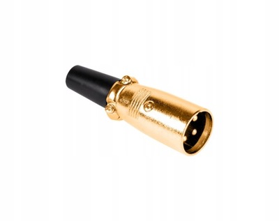 Wtyk mikrofonowy męski XLR 3 PIN pozłacany GOLD na kabel