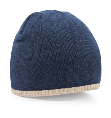 CZAPKA ZIMOWA DWUKOLOROWA BEANIE French Navy/Stone