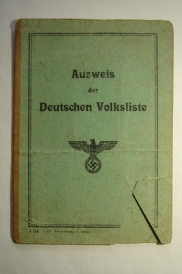 Bromberg - Bydgoszcz - Ausweis -dokument tożsamości Volksdeutscha 1943