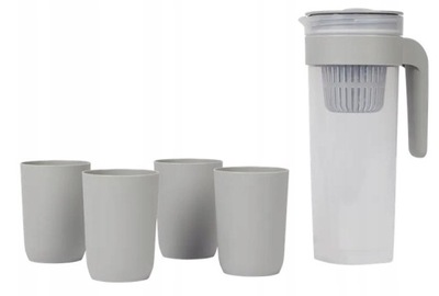 DZBANEK FILTRUJĄCY Z KUBKAMI DO NAPOJU 1L