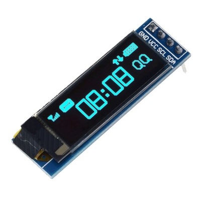 WYŚWIETLACZ OLED 128X32 0,91 BLUE I2C SSD 1306 ARDUINO ESP STM NIEBIESKI