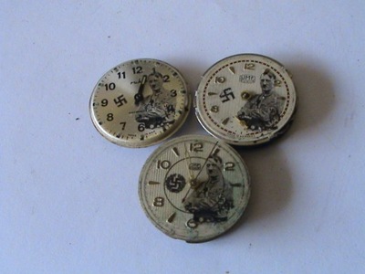 Zestaw 3 mechanizmów do zegarków z insygniami III Rzeszy