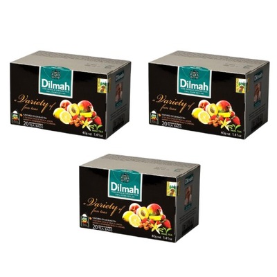 3x Zestaw Herbat Dilmah Variety of Fun Teas