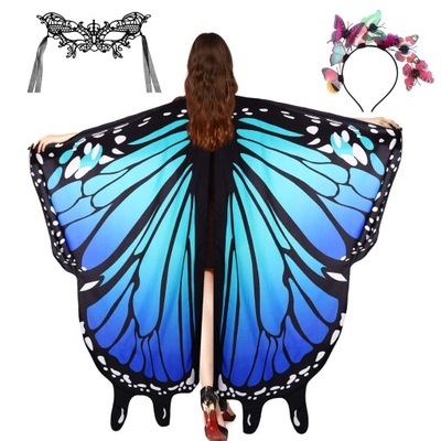 DAMSKA peleryna ze skrzydełkiem motyla kostium cosplayowy peleryna ze skrzydełkiem motyla