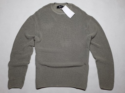 BERSHKA szałwiowy sweter tkany splot XL