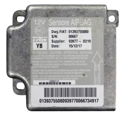 Модуль подушка безпеки fiat ducato jumper 01393755080 93977-d219 + програмування фото №1