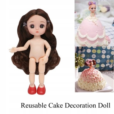 DIY 17cm Nude Doll Black Hair Cute Girl Gifts