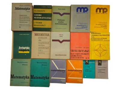 16x książki matematyka algebra arytmetyka
