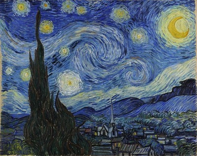 van Gogh - Starry Night, 90x70 cm, Gwiaździsta noc