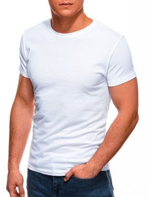 T-shirt męski basic do jeansów 970S biały XXL