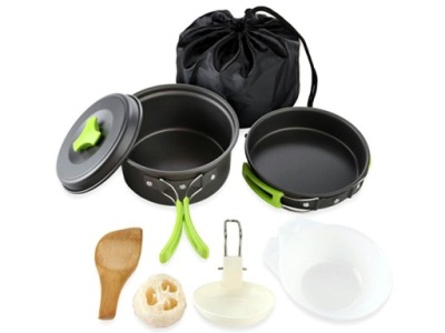 Zestaw naczyń turystycznych 9 elementów