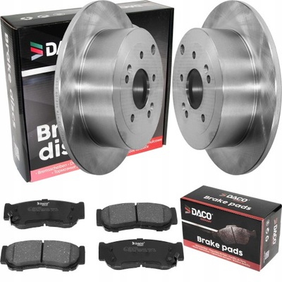 Тормозные диски + тормозные колодки daco задняя hyundai santa fe ii 05- фото №1