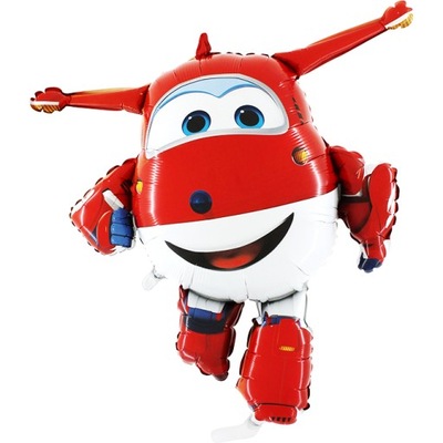 Balon Foliowy Super Wings Jett Samoloty Party 53cm