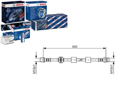 ПАТРУБОК ТОРМОЗНОЙ BOSCH 7M3611701B 7M3611701C 7M36