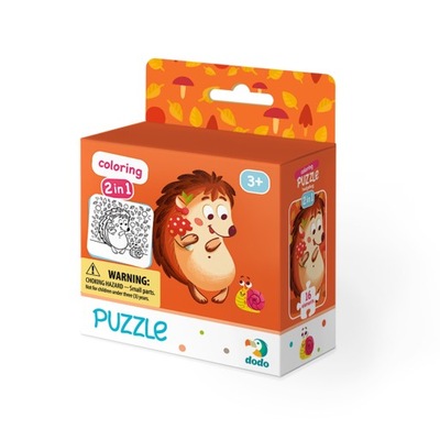 Dodo Puzzle + Kolorowanka 2w1 Jeżyk 16 el. dla dzieci