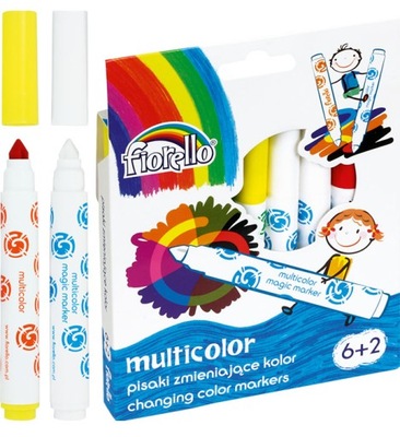 Pisaki zmieniające kolor Fiorello 6 + 2 kolory