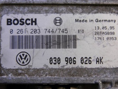 VW POLO 3 III КОМП'ЮТЕР 1,0 0261203744 030906026AK