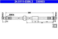 ATE CABLE DE FRENADO ELAST PARTE DELANTERA IZQUIERDA/DERECHA OPEL VIVARO A 01-  