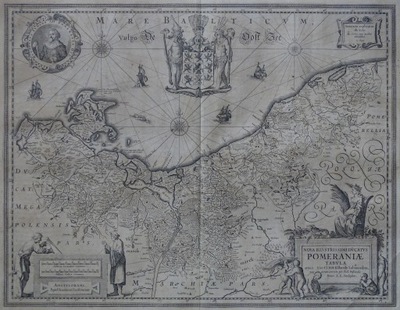 Pomorze Księstwo Pomorskie DUCATUS POMERANIAE Lubinus Hondius 1633