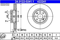 ATE DISKU STABDŽIŲ PRIEK. 284X22 V FIAT PUNTO GRANDE 05-/OPEL 