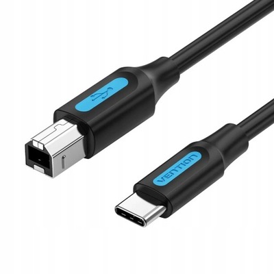 Kabel USB-C do USB 2.0B 2m Vention CQUBH Czarny