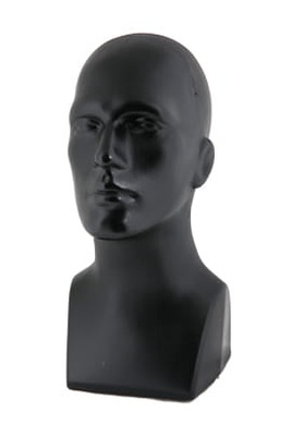 Głowa plastikowa męska czarna