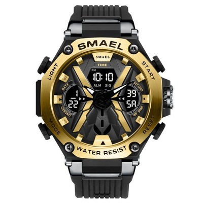 SMAEL podwójny wyświetlacz modny zegarek cyfrowy dla mężczyzn wodoodporny