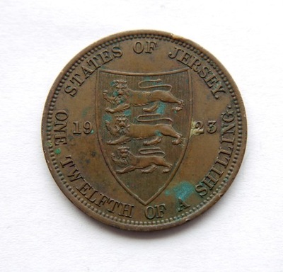 A144/ JERSEY 1/12 SHILLING 1923 OD 1 ZŁ