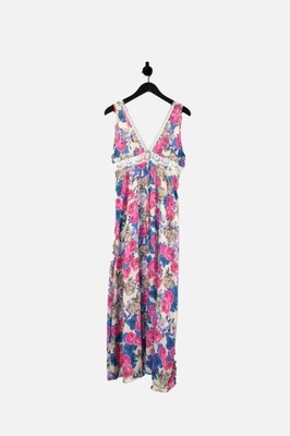 SHEIN SATYNOWA SUKIENKA FLORAL PRINT (XL)