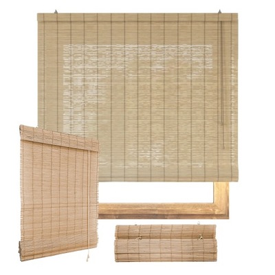 Rzymska roleta żaluzja bambusowa na okno 120x160 cm NATURALNY