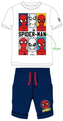 Komplet SPIDERMAN t-shirt spodenki 116 cm 5-6 lat