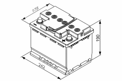 BOSCH АКУМУЛЯТОР BOSCH 12V 60AH 680A СТАРТ&STOP AGM P + 1 242X175X190