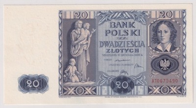 20 Złotych Polska 1936 -UNC Seria AT