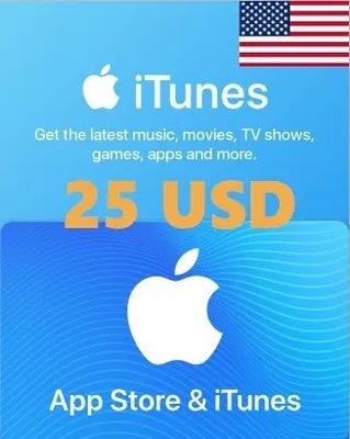 $25 USD ITUNES APPLE GIFT CARD KARTA US KOD KLUCZ