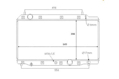 Радиатор honda cr-v fr-v 2,2 i-cdti 05- nrf фото №1